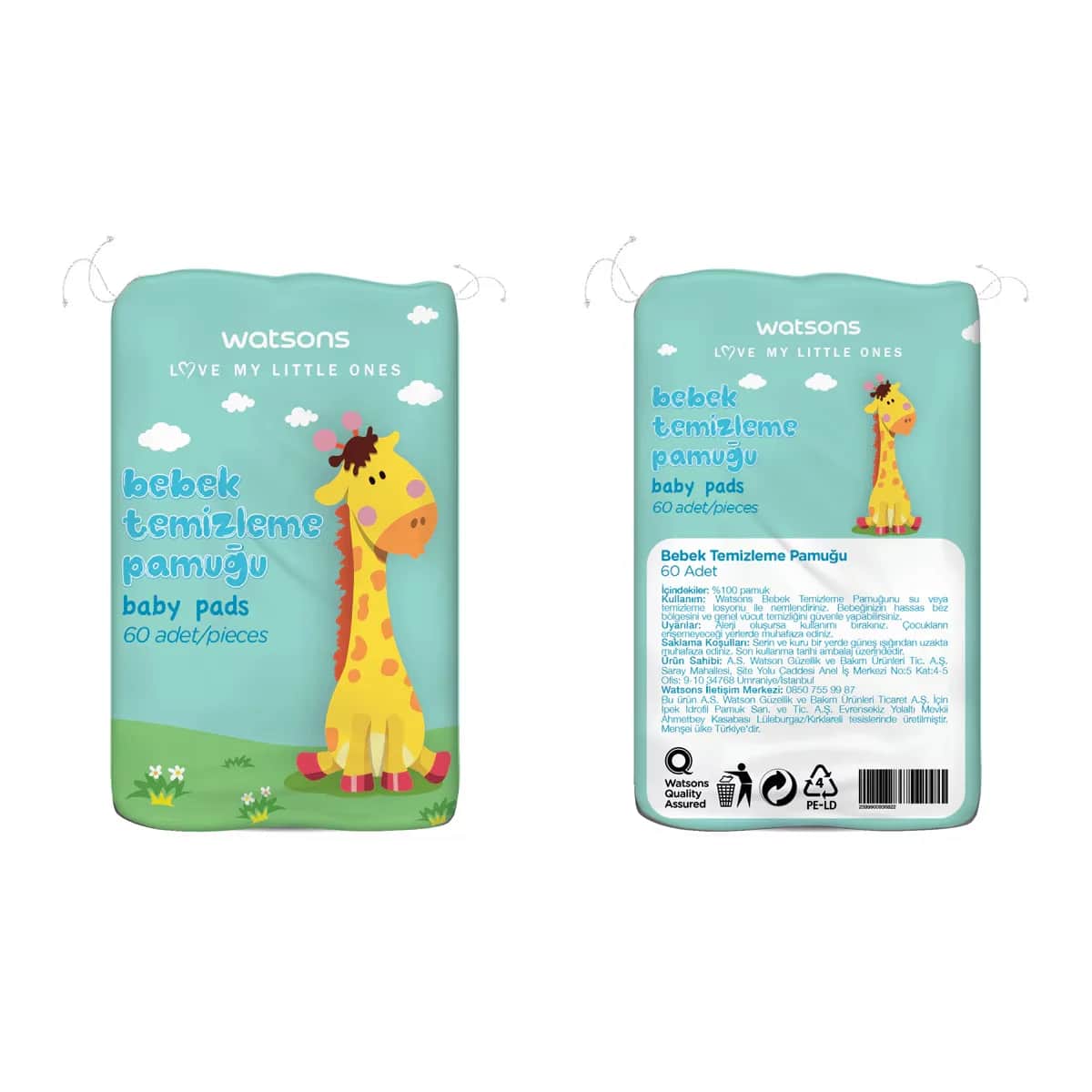 Watsons Baby Cleansing Cotton 60 pcs