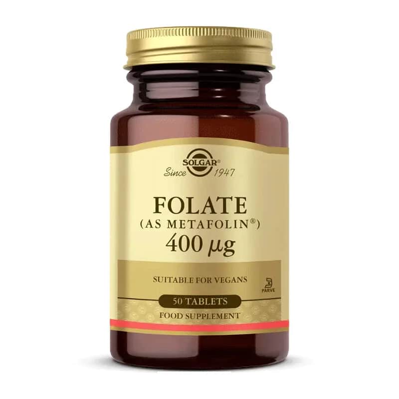 Solgar Folate (metafolin) 400 mcg 50 tablets