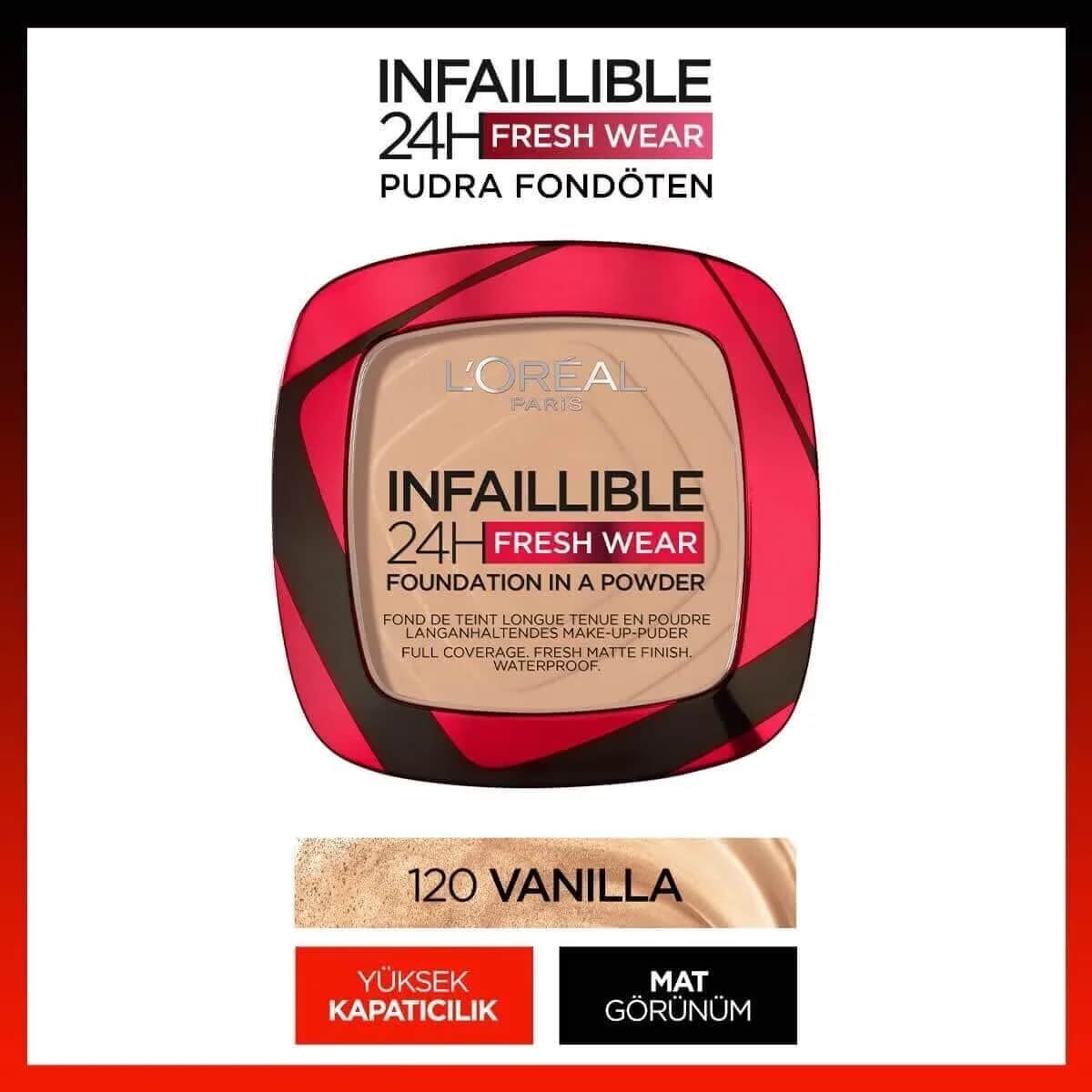 L'Oréal Paris Infaillible 24 h Fresh Wear 9 gr - 120 vanilla