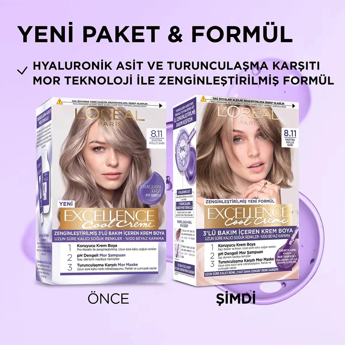 L'Oréal Paris Excellence Cool Creme Hair Dye 8.11 extra Ashy Blonde