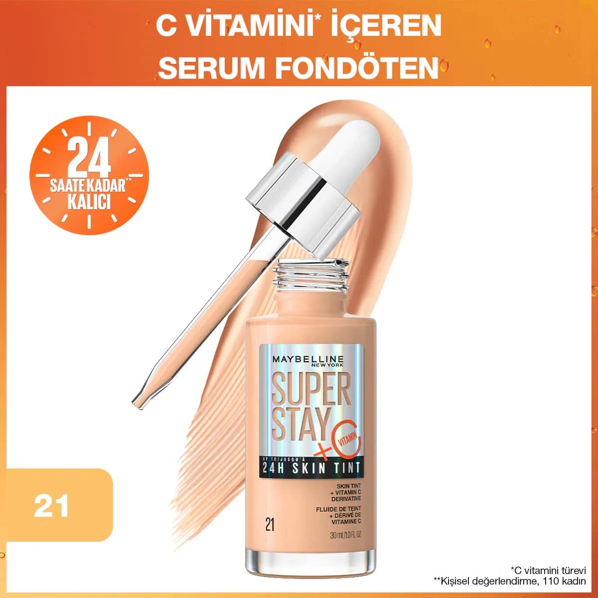 Maybelline Super Stay 24 h Skin Tint Foundation 30 ml - 21