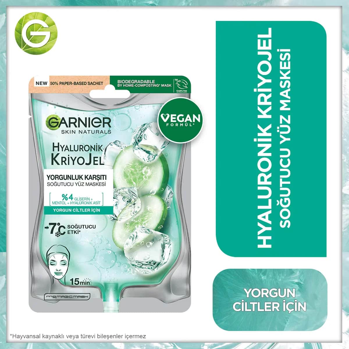 Garnier Hyaluronic Cryo Gel Anti-fatigue Mask 27 gr