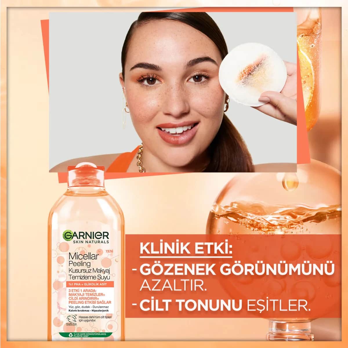 Garnier Micellar Peeling Perfect Make-up Remover Water 400 ml