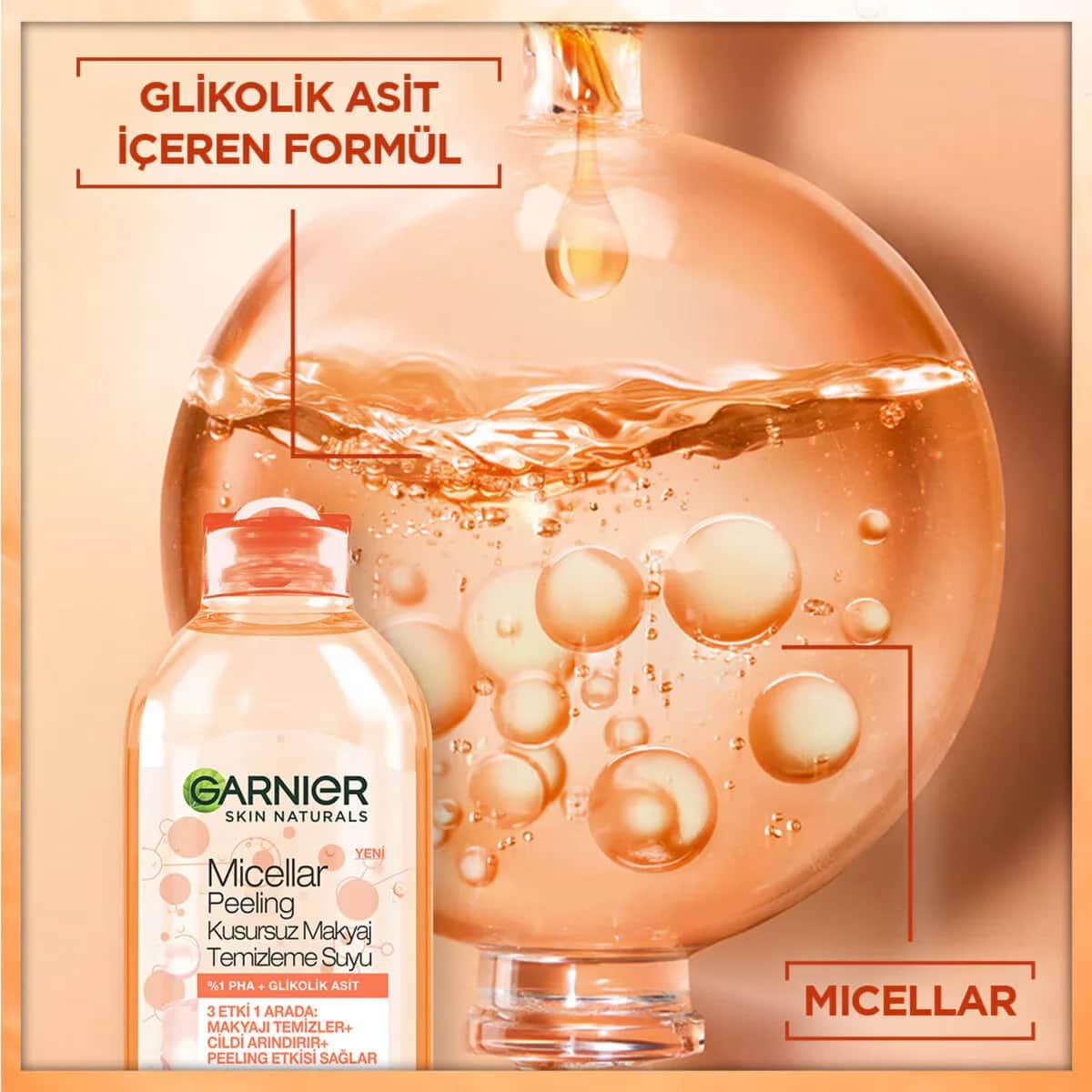 Garnier Micellar Peeling Perfect Make-up Remover Water 400 ml