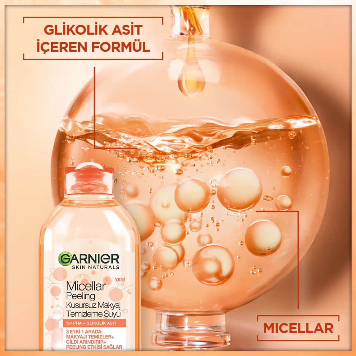 Garnier Micellar Peeling Perfect Make-up Remover Water 400 ml