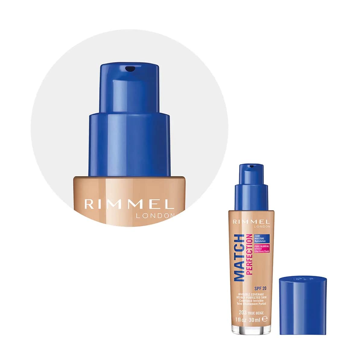 Rimmel London Match Perfection Foundation 203 true Beige