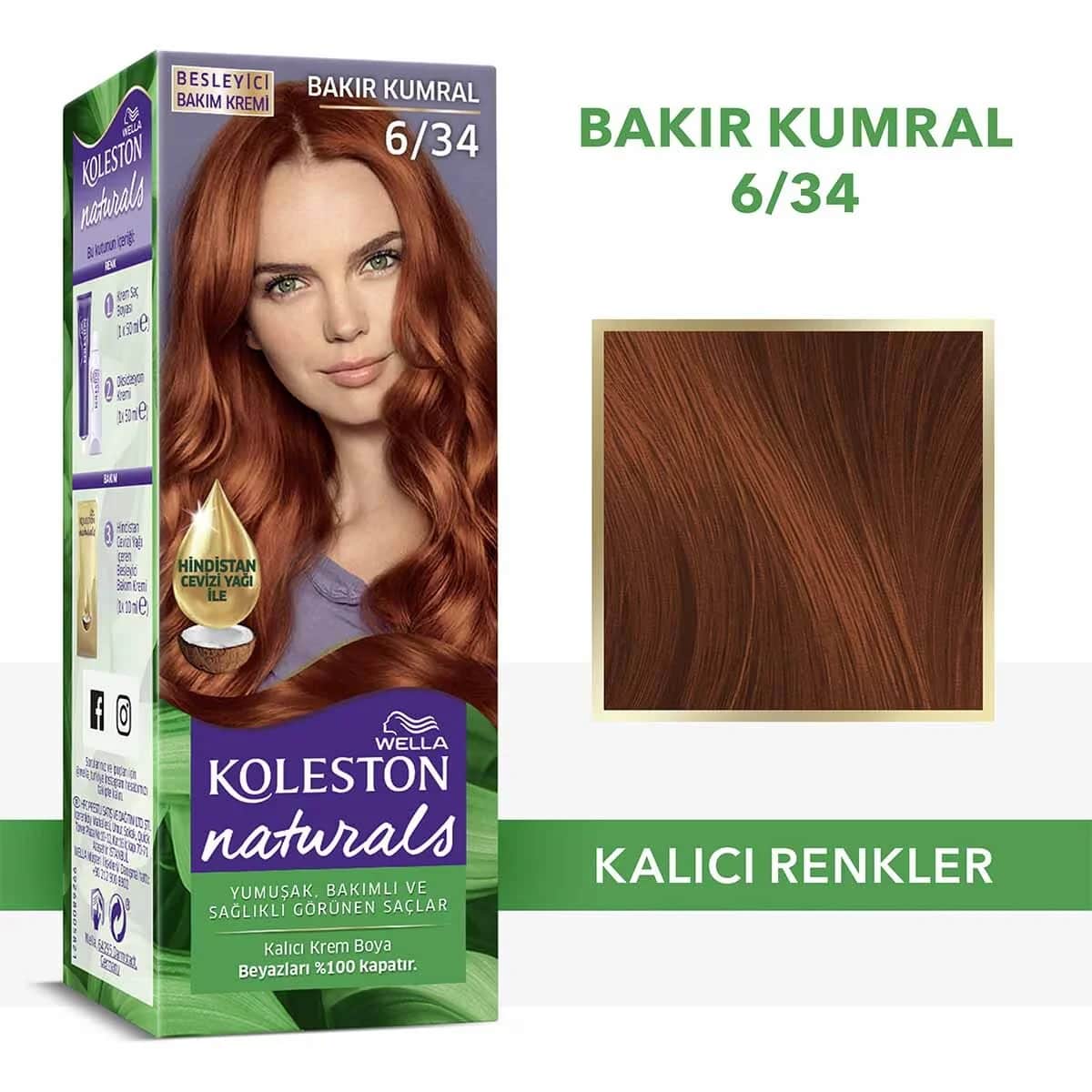 Wella Koleston Naturals Hair Dye Striking Copper 6/34