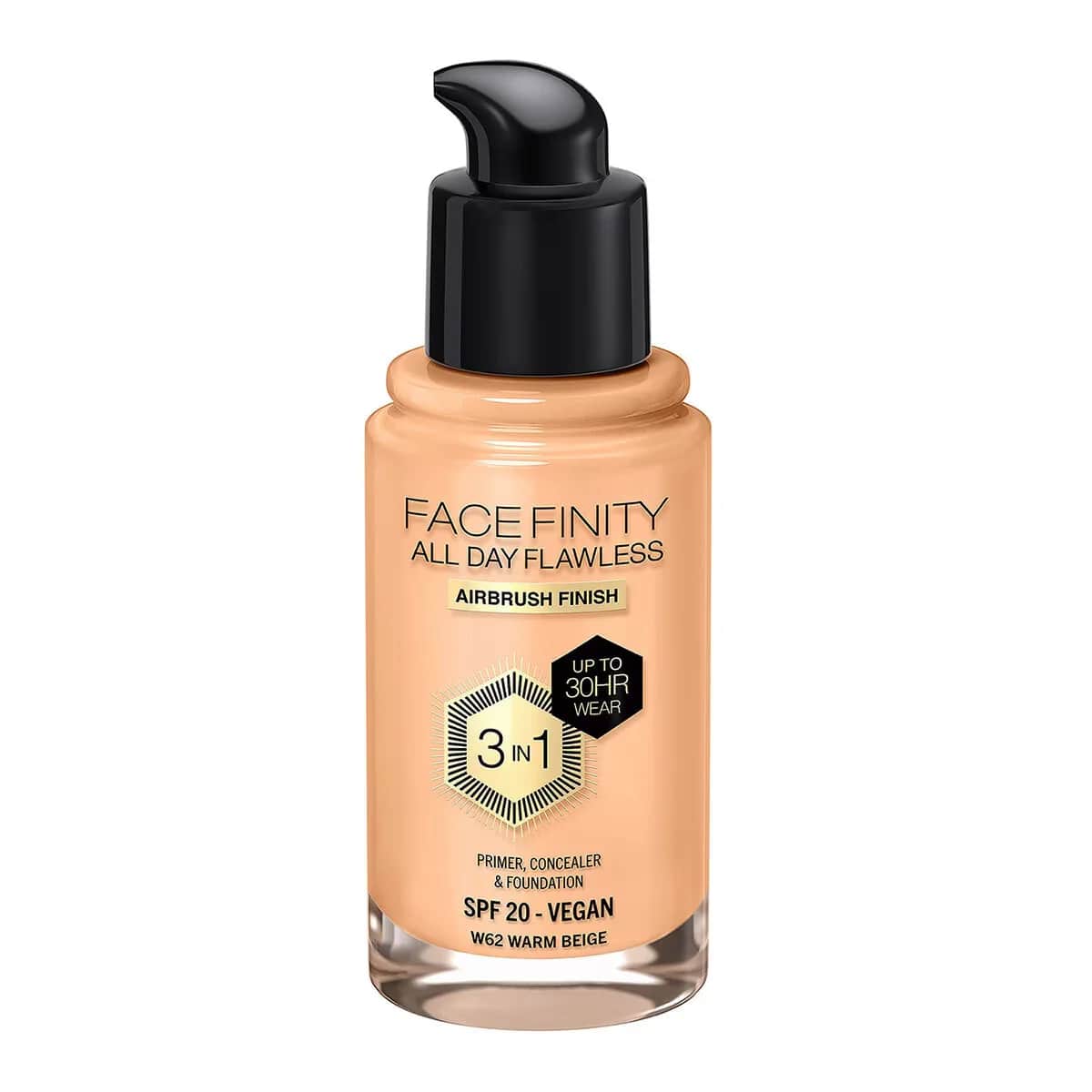 Max Factor Facefinity 3 in1 foundation No: 62 warm Beige