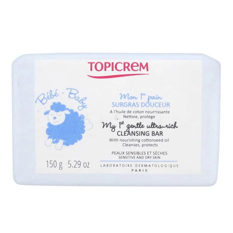 Topicrem Gentle Ultra Rich Cleansing Bar With Cotton Seed Oil 150 gr