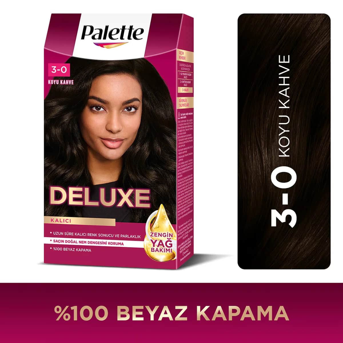 Palette Deluxe Hair Dye Brown No: 3-0 50 ml