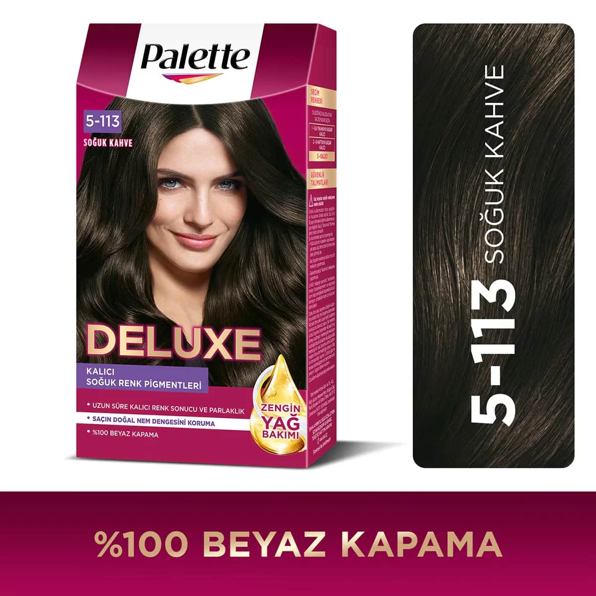 Palette Deluxe Hair Dye 5-1 Cold Brown 1 pcs