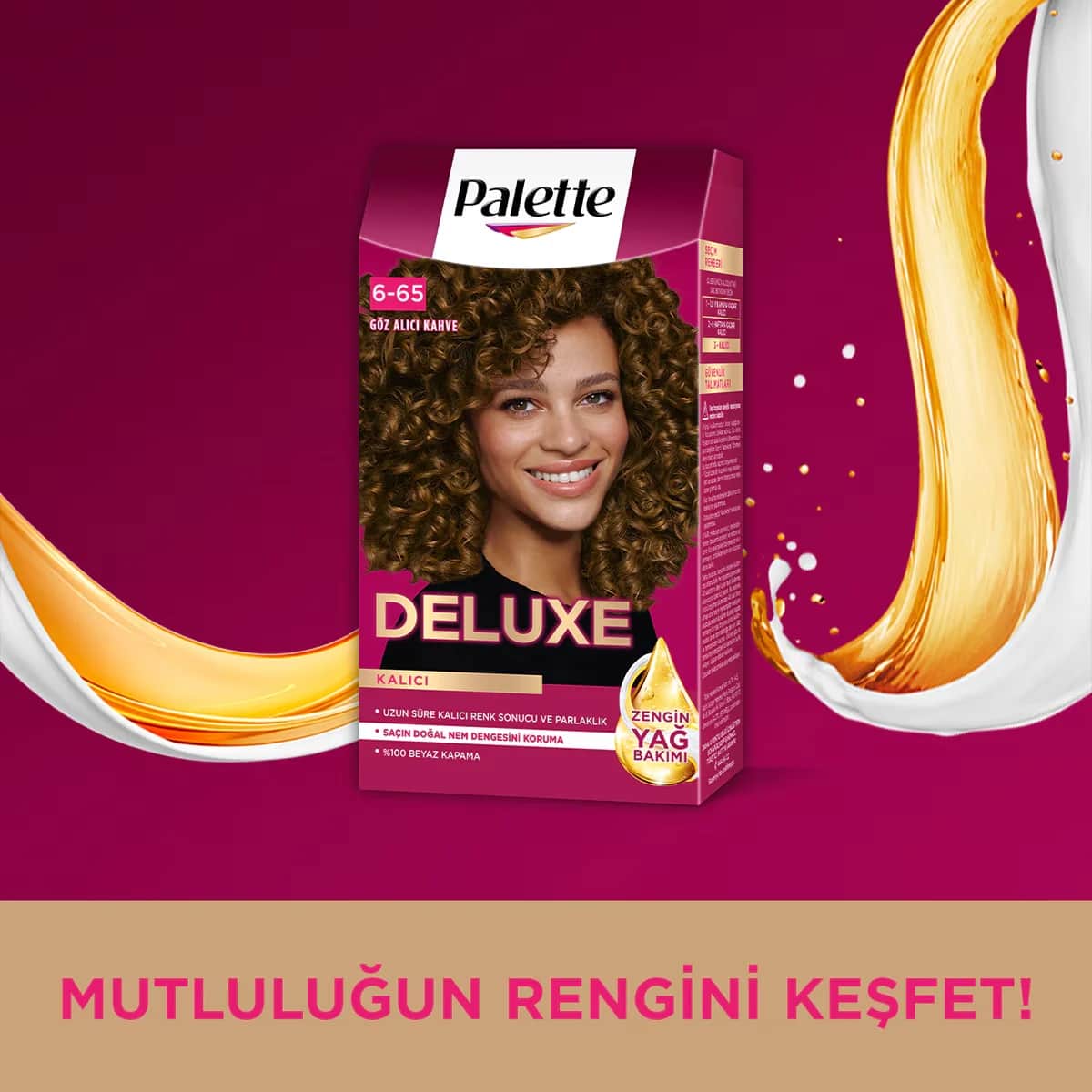 Palette Deluxe Hair Dye Gold Glitter No: 6-65 50 ml