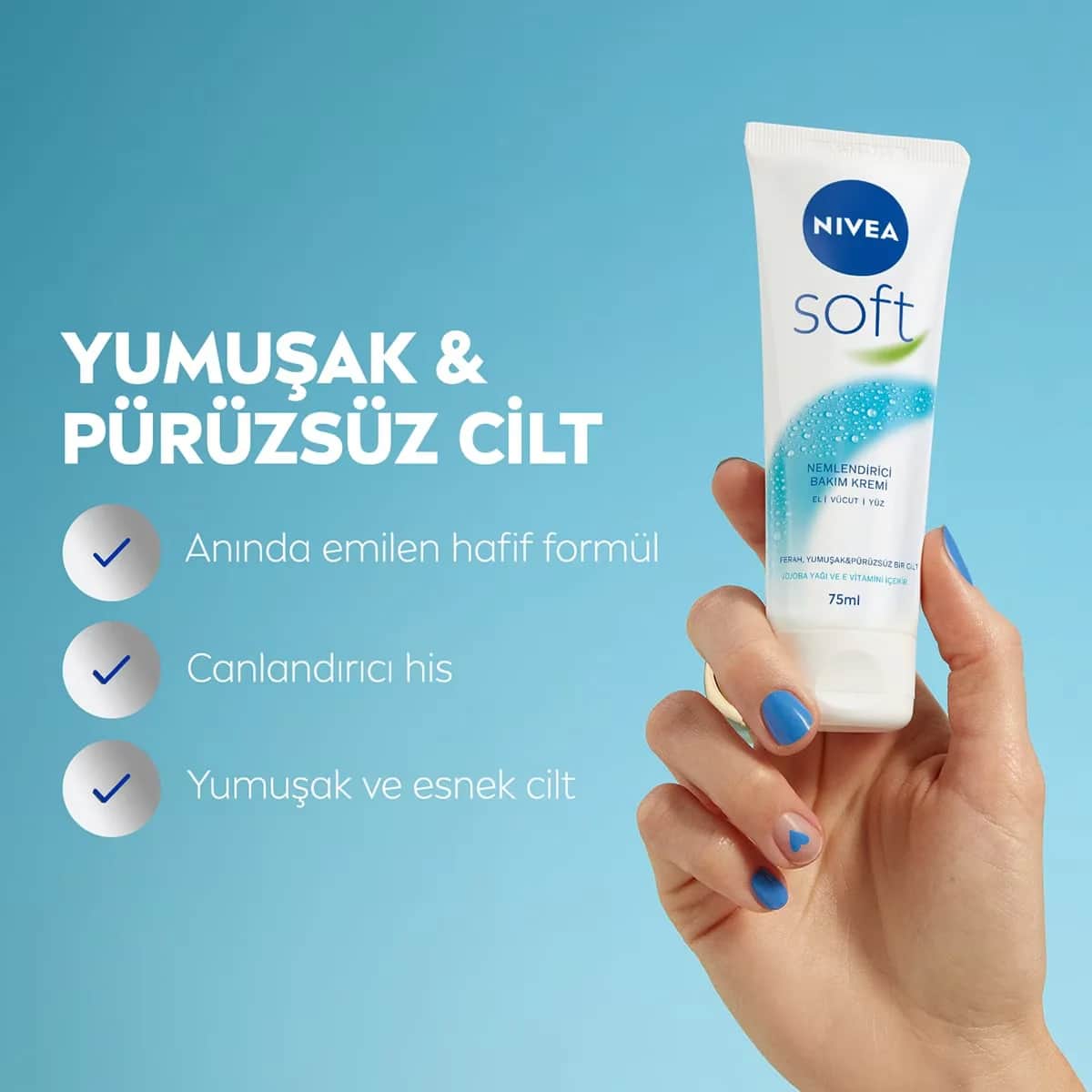 Nivea Soft Moisturizing Care Cream 75 ml