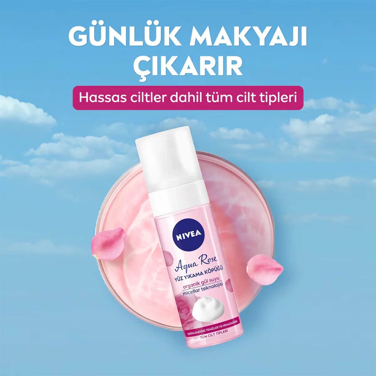 Nivea Aqua Rose Face Wash Foam 150 ml