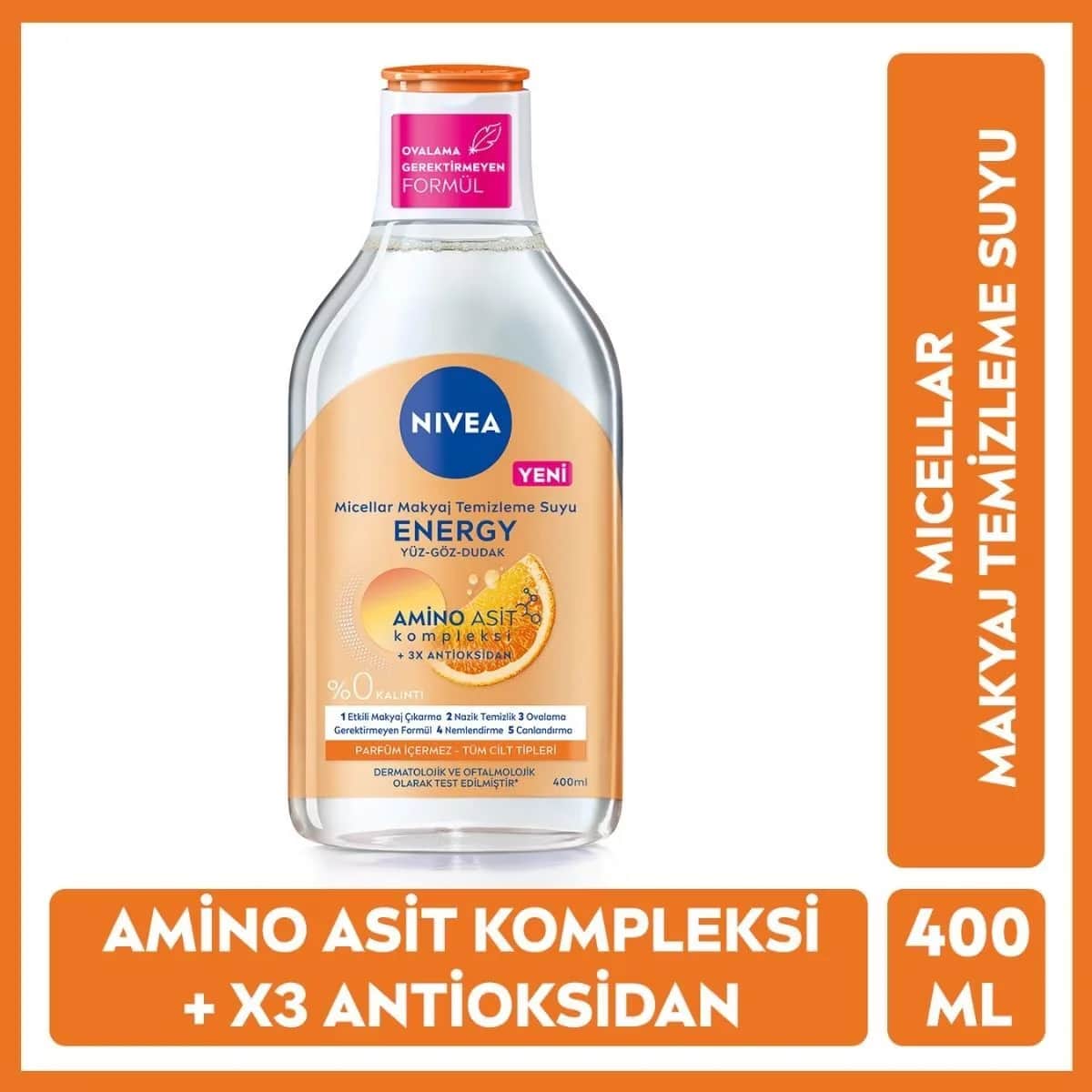 Nivea Micellar Make-up Remover Water Energy 400 ml