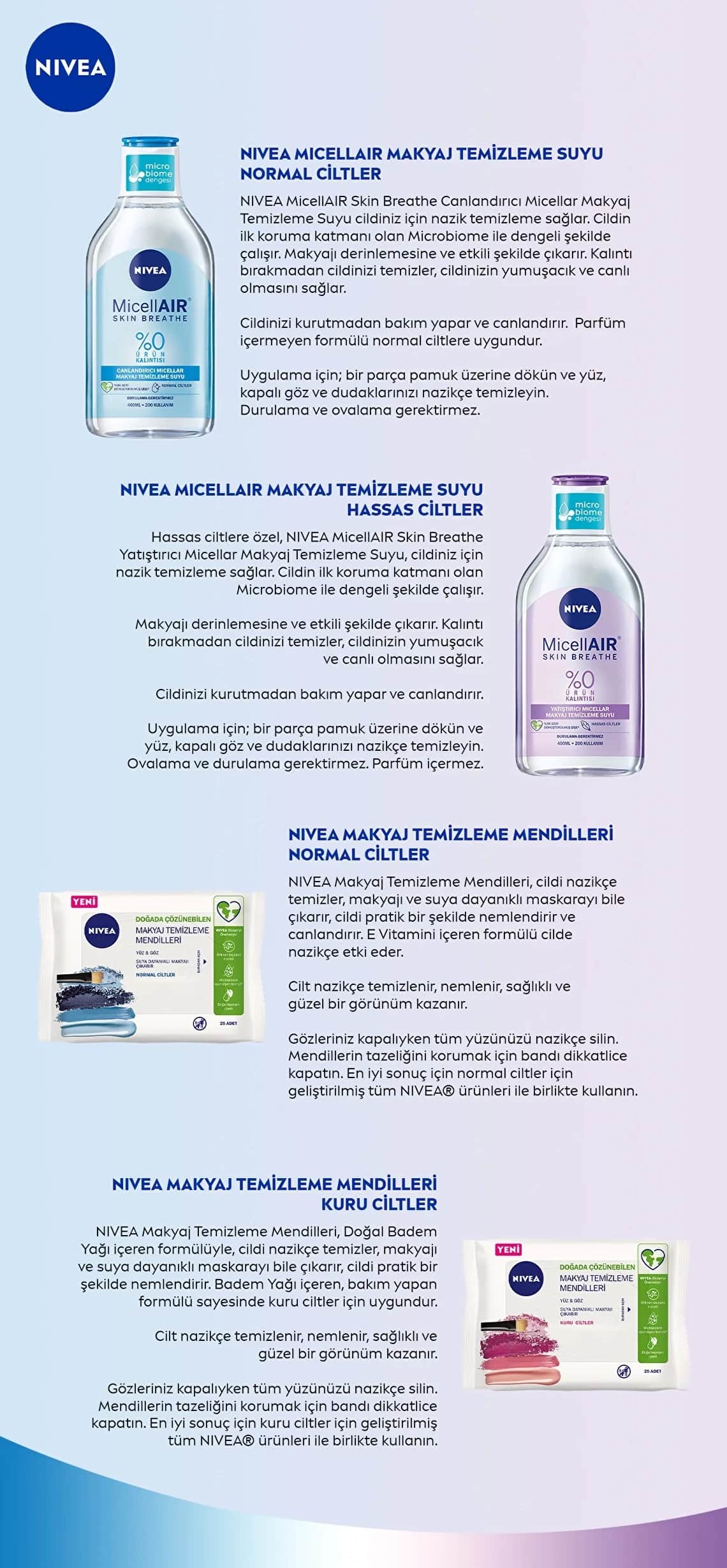 Nivea Make-up Remover Wipes 25 pcs (for Face, Eyes And Normal Skin)