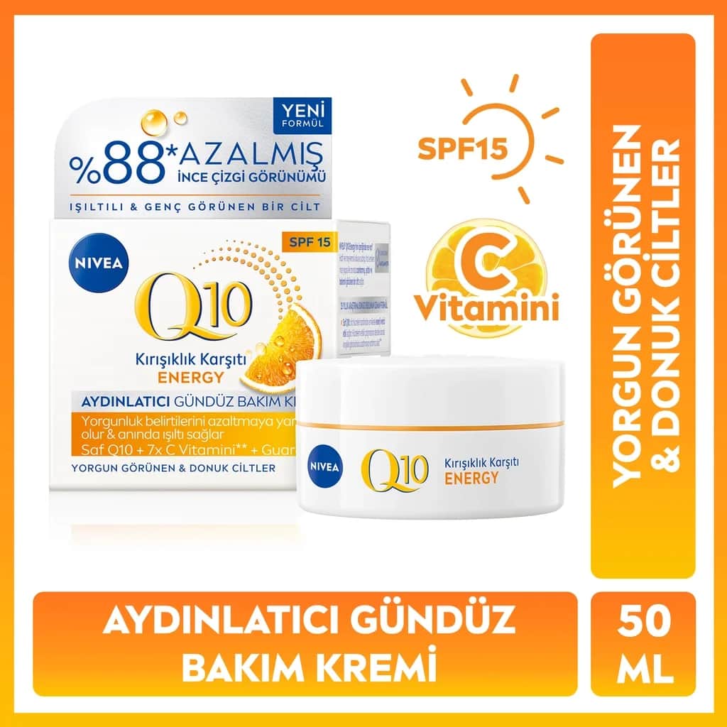 Nivea Spf15 q10 energy Vitamin C Anti-wrinkle Day Cream 50 ml
