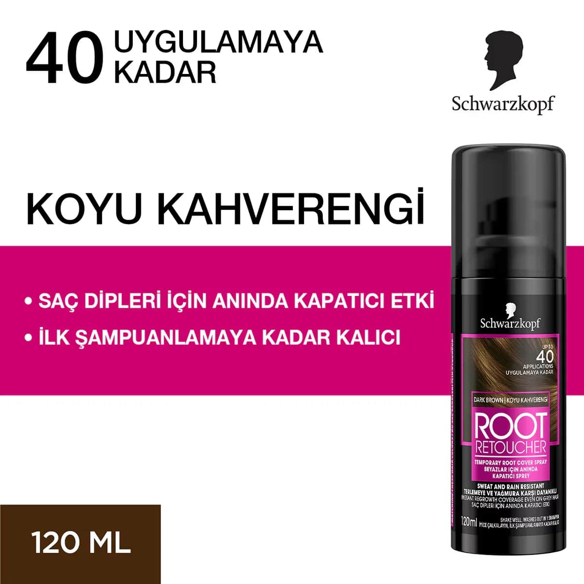 Schwarzkopf Concealer Root Retoucher Dark Brown 100 ml