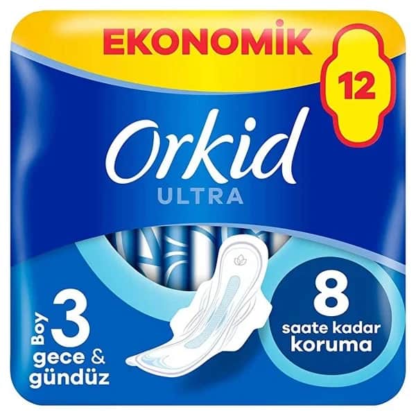 Orkid Ultra Extra Sanitary Pad Night Economic Pack of 12