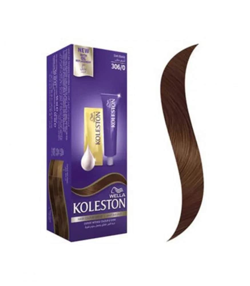 Wella Koleston Dark Blonde Hair Dye Cream with Oil Substitute 306/0, 50ml