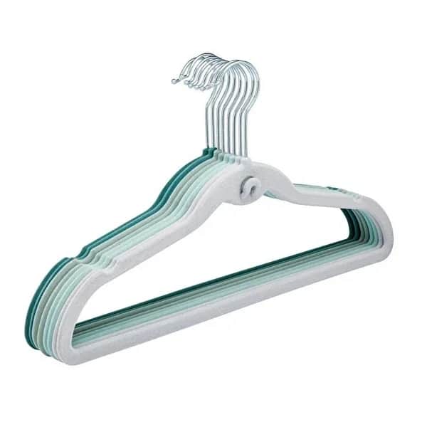 Ideenwelt 8-Pack Padded Clothes Hangers - Green/Grey Set