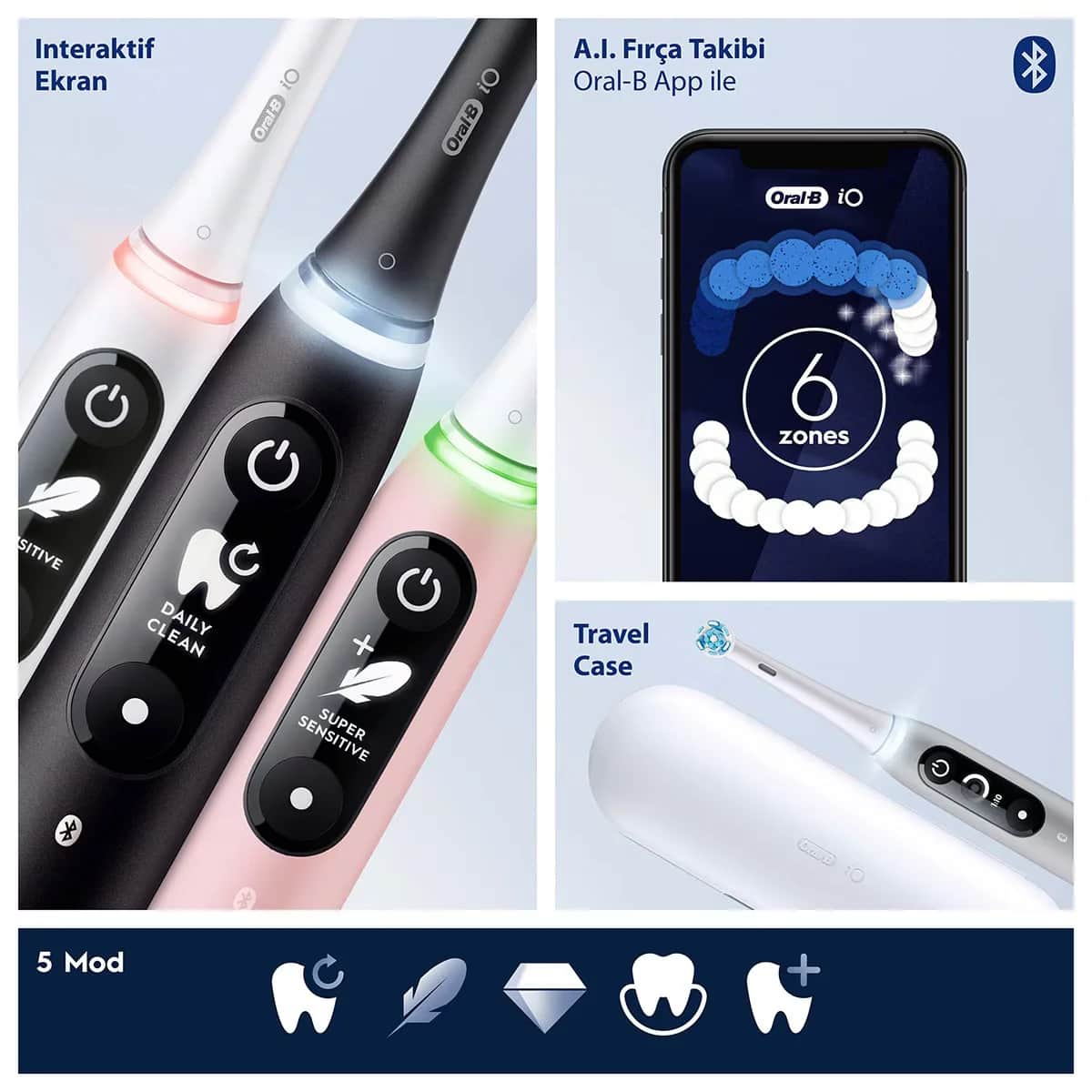 Oral-b Io6 rechargeable Toothbrush Black