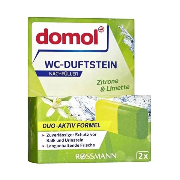Domol WC Fragrance Toilet Block Spare Lemon 2 x 40 gr