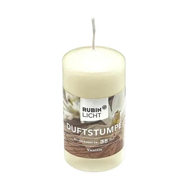 Rubin Licht Scented Cylinder Candle Bourbon &amp; Vanilla, 110x60 mm