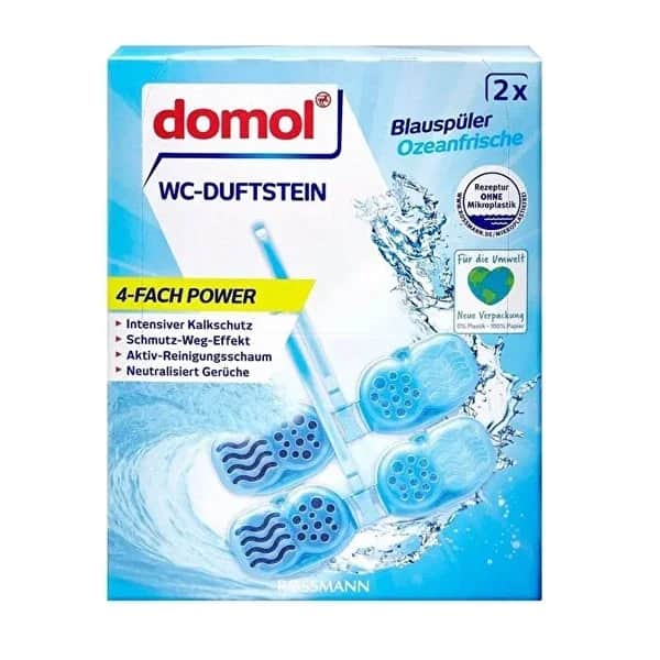 Domol WC Fragrance Toilet Block Blue Ocean Freshness 96 gr