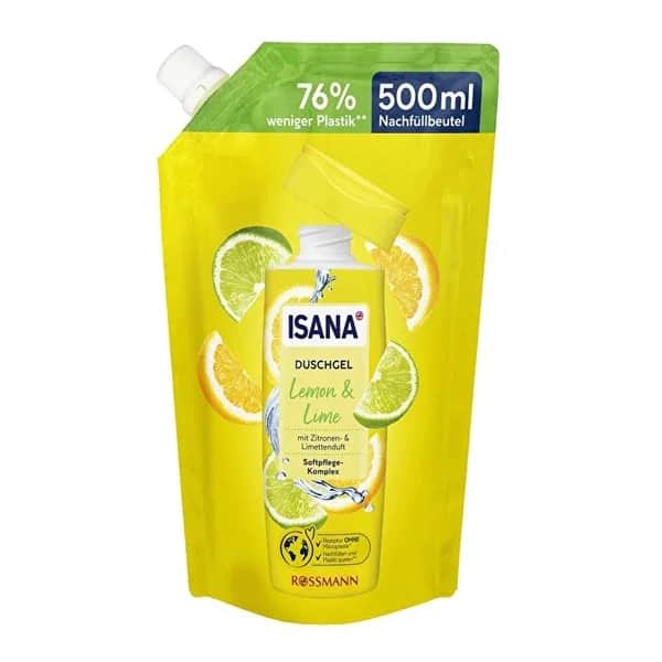 Isana Shower Gel Spare Lemon &amp; Lime 500 ml