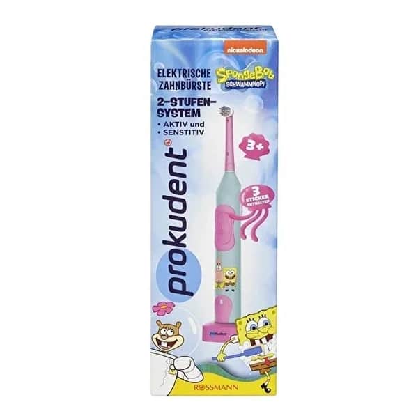 Prokudent SpongeBob Electric Toothbrush for Kids, 2-Stage Clean