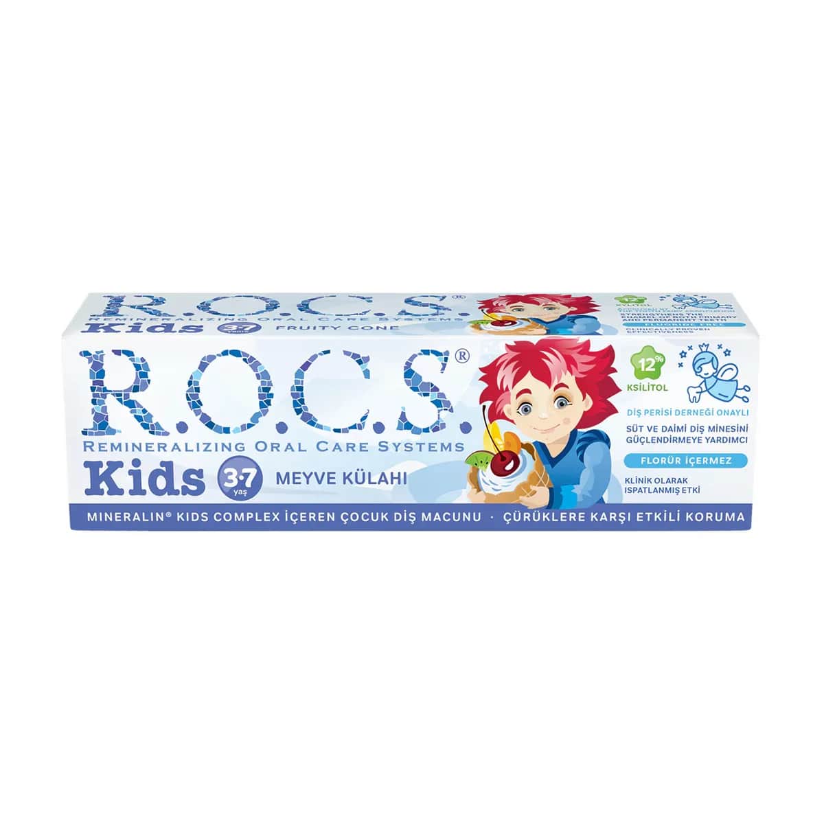 Rocs Kids 3-7 years Fruity Children's Toothpaste (fruit Cone) 35 ml.
