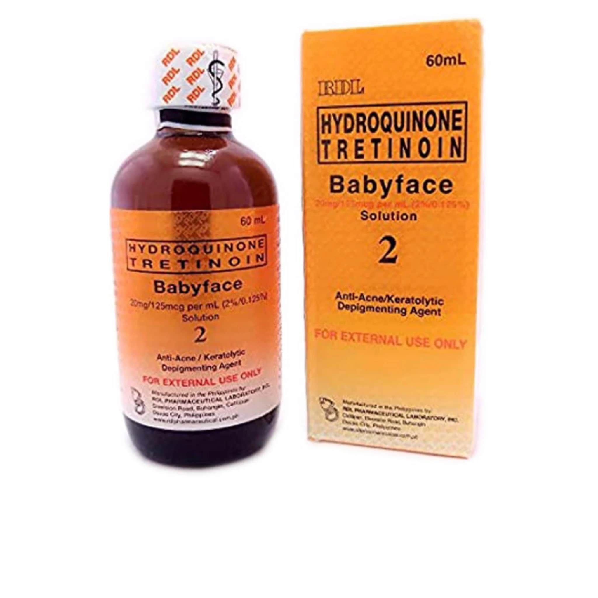 Baby Face Solution 2 Hydroquinone Tretinoin Orange 60 ml