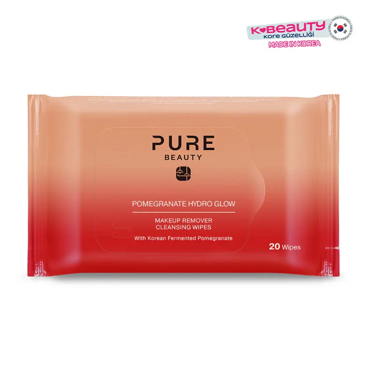 Pure Beauty Pomegranate Hydro Glow Makeup Remover Wipes 20 pcs