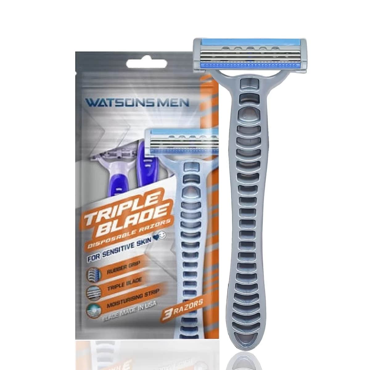 Watsons Men 3 blade Disposable Razor 3 pcs