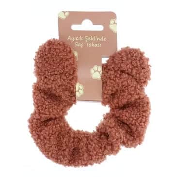 Miine Bear Plush Hair Clip Brown