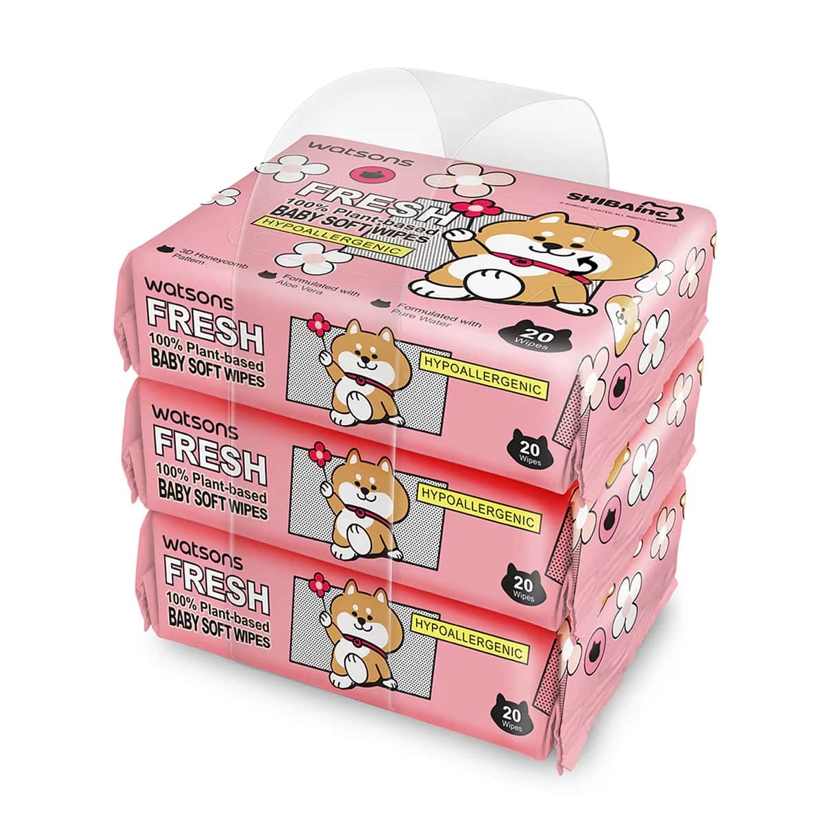 Watsons Shibainc Fresh Baby Wet Wipes 3 x20