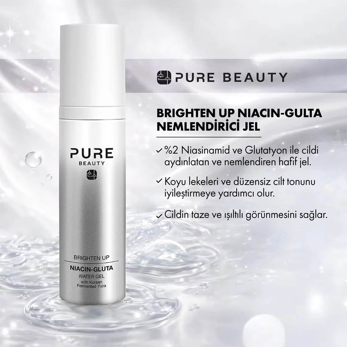 Pure Beauty Brighten Up Niacinamide-glutawater Gel 50 ml