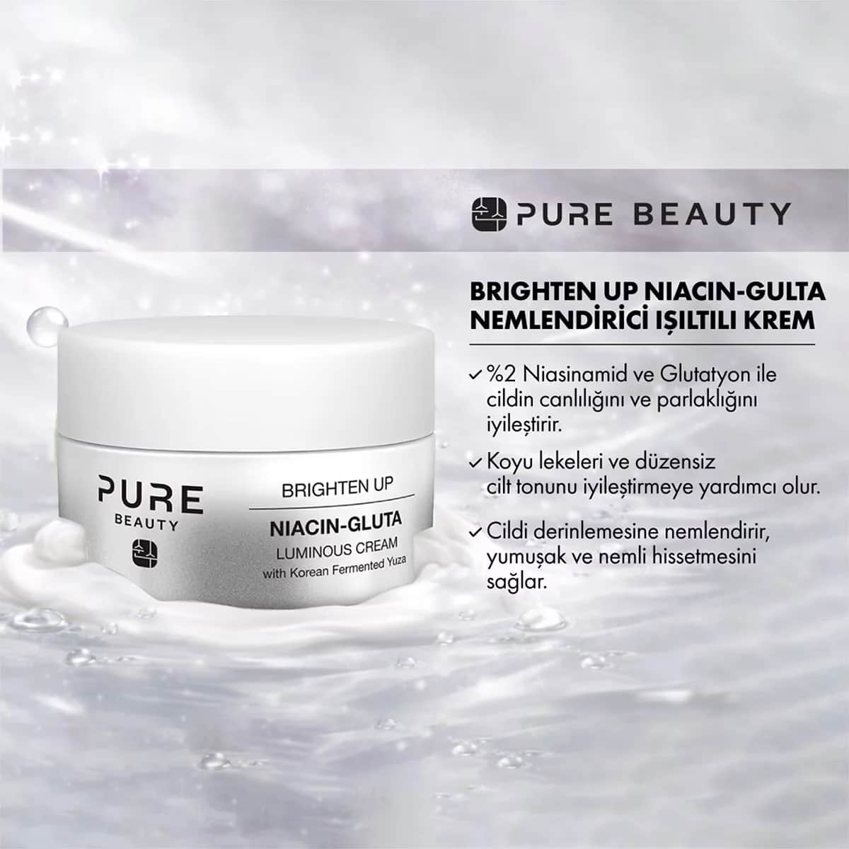 Pure Beauty Brighten Up Niacinamide-glutathione Luminous Cream 50 ml