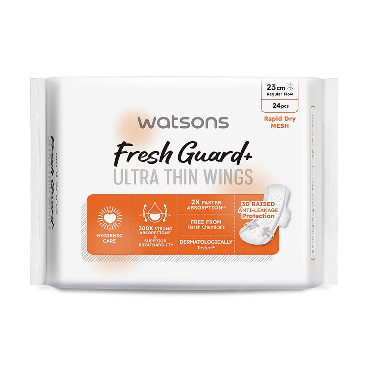 Watsons Fresh+ Ultra Thin (soft Dry) Regular 24 pcs