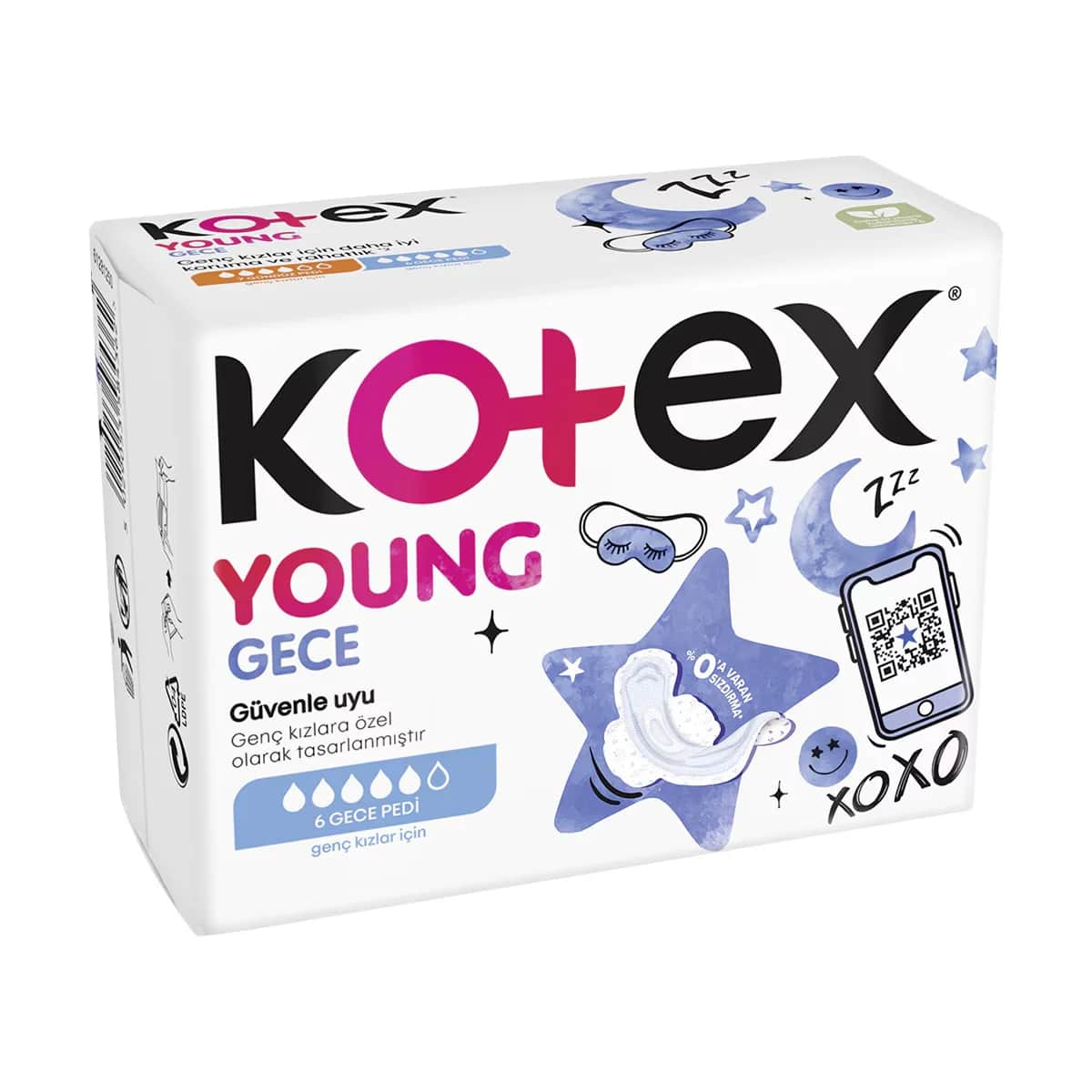 Kotex Young Night Pads for Girls - 7 Pack, Extra Absorbent