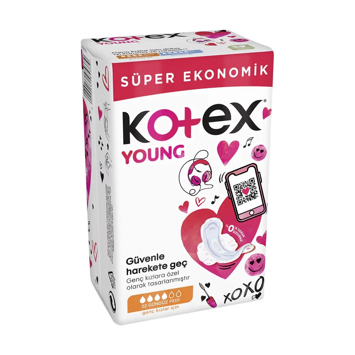 Kotex Young Daytime Pads 22's | Extra Absorbent &amp; Comfortable