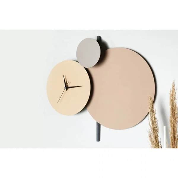 Muyika Handmade Metal Wall Clock 48x44 cm - Earth Tones