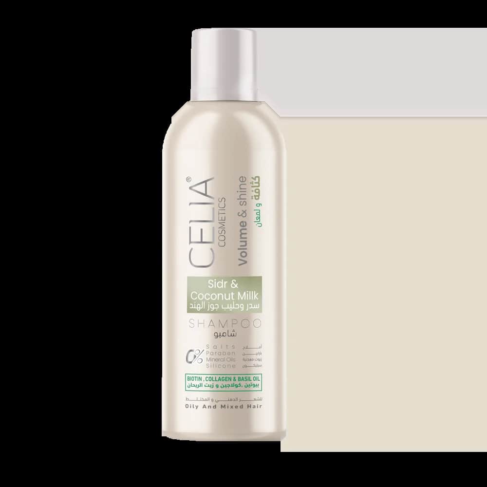 Celia 500ml Sidr and Coconut Milk Shampoo for Oily and Mixed Hair