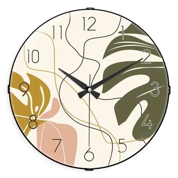 Muyika 36cm Silent Glass Wall Clock - Modern Design &amp; Quality