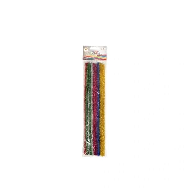 Lino Chenille 30 cm 25 pcs 6 mm Metallic