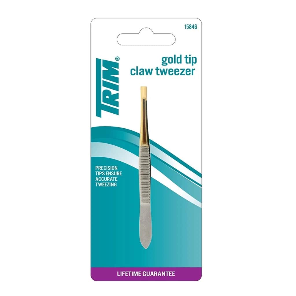 Gold-Tipped Straight Tweezers for Precision Grooming