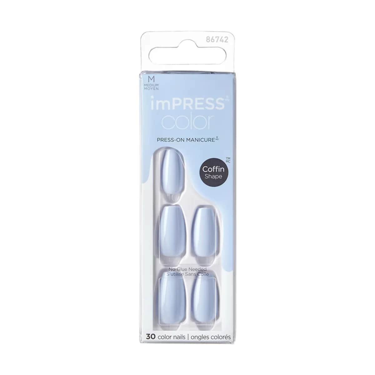 Impress Color Medium Coffin Shape Nails False Nails 86742