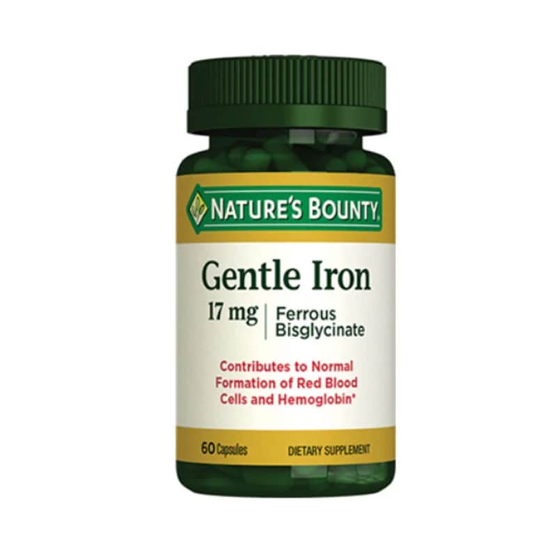 Nature's Bounty Gentle Iron 17 mg Food Supplement 60 capsules