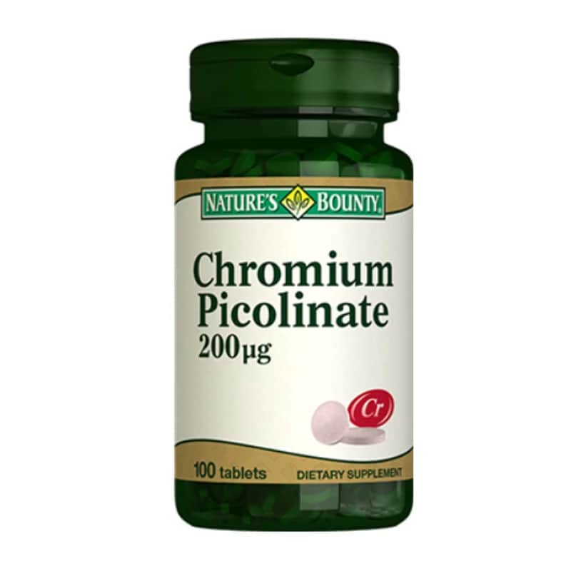 Nature's Bounty Chromium Picolinate 200 mcg Food Supplement 100 tablets